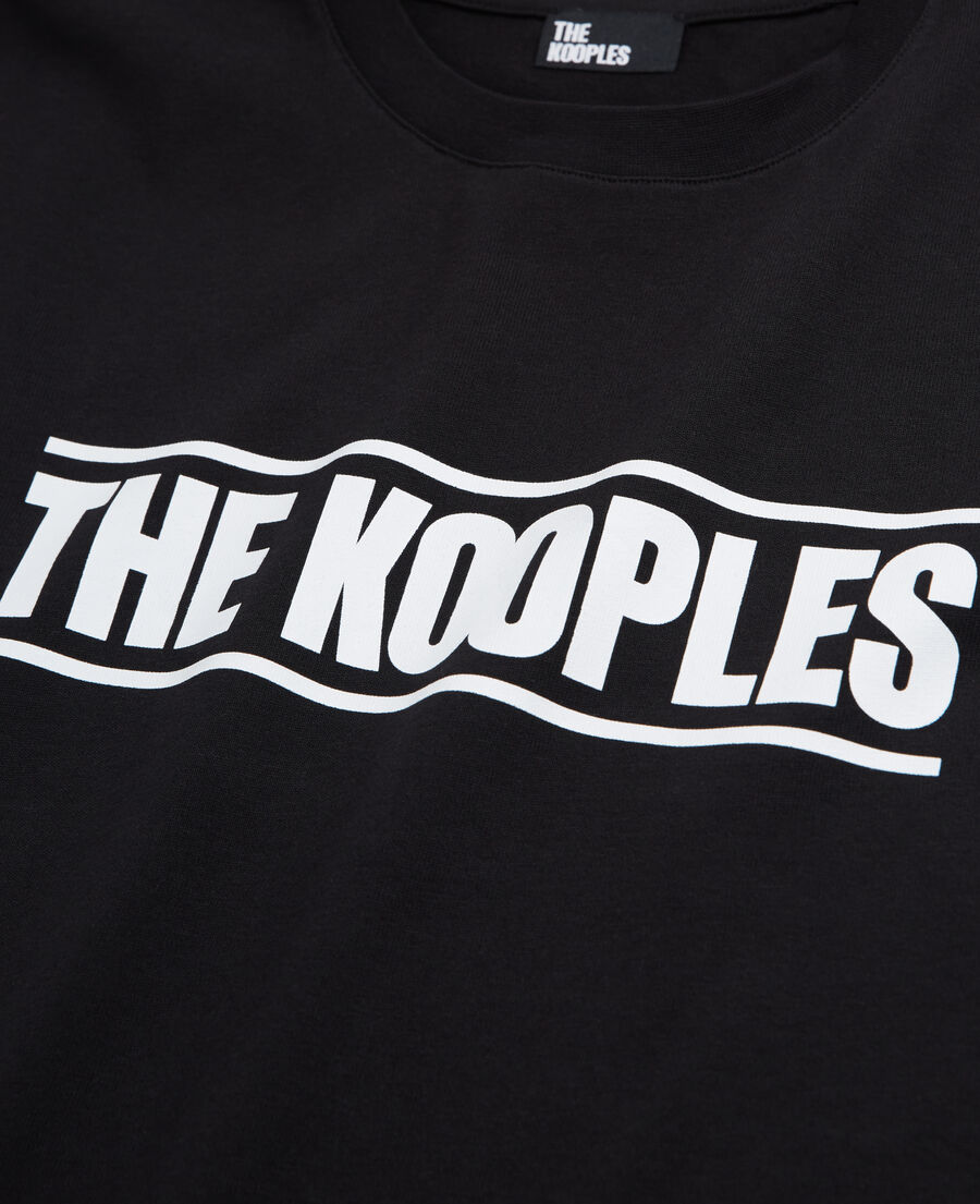 camiseta logotipo the kooples negra para mujer