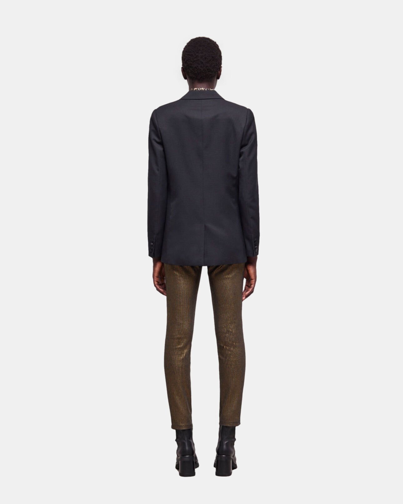 The Kooples WOMEN BLACK black jacket with pearl details