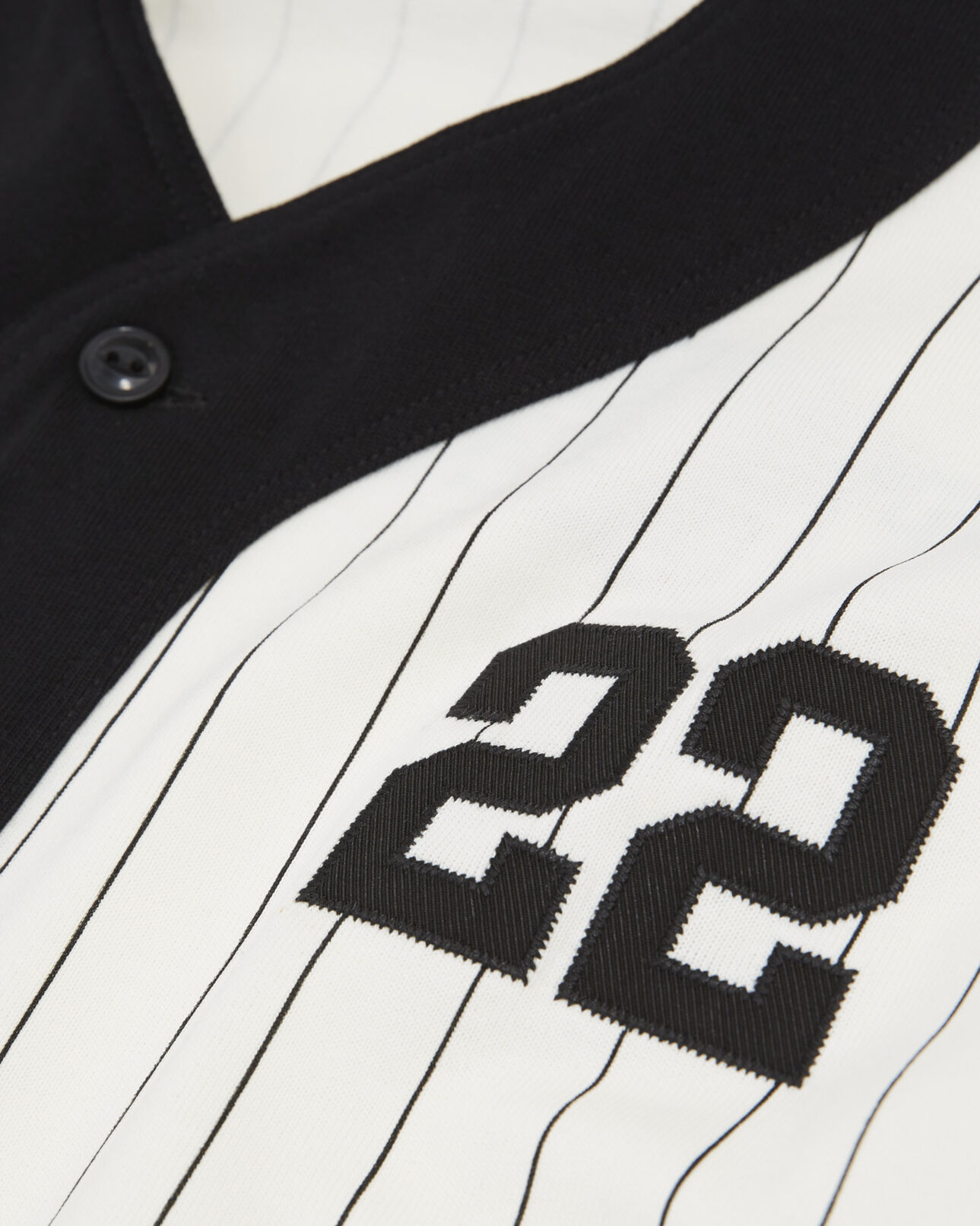 The Kooples MEN ECRU striped baseball t-shirt