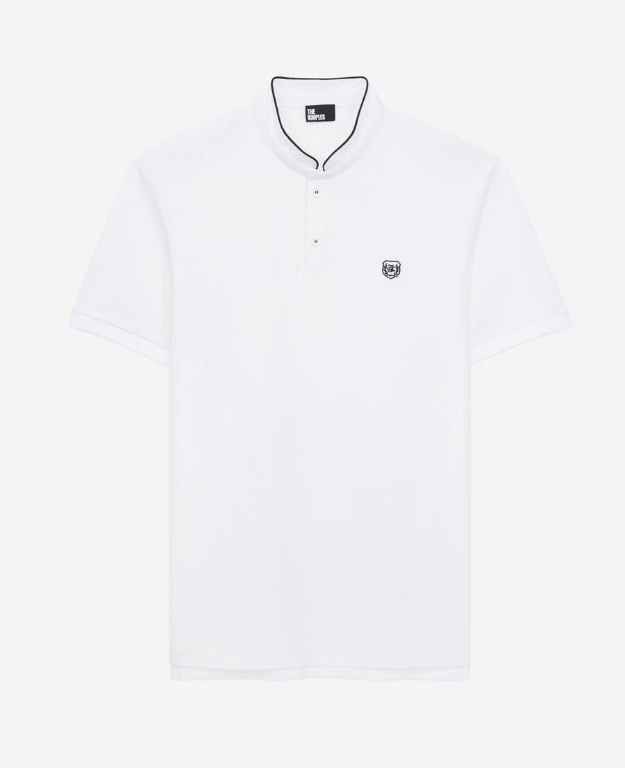 The Kooples HERREN WHITE weißes poloshirt aus baumwolle