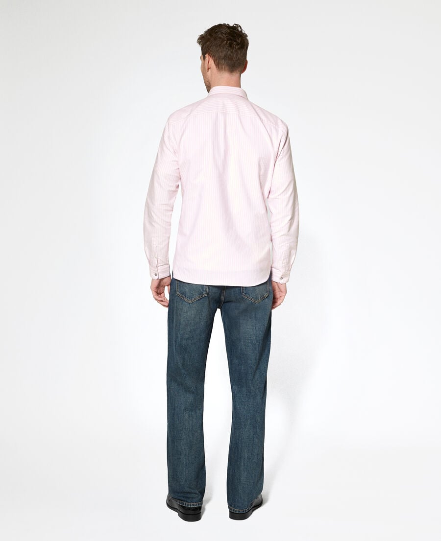 The Kooples HERREN PINK - BLUE gestreiftes hemd in wei&szlig; und rosa