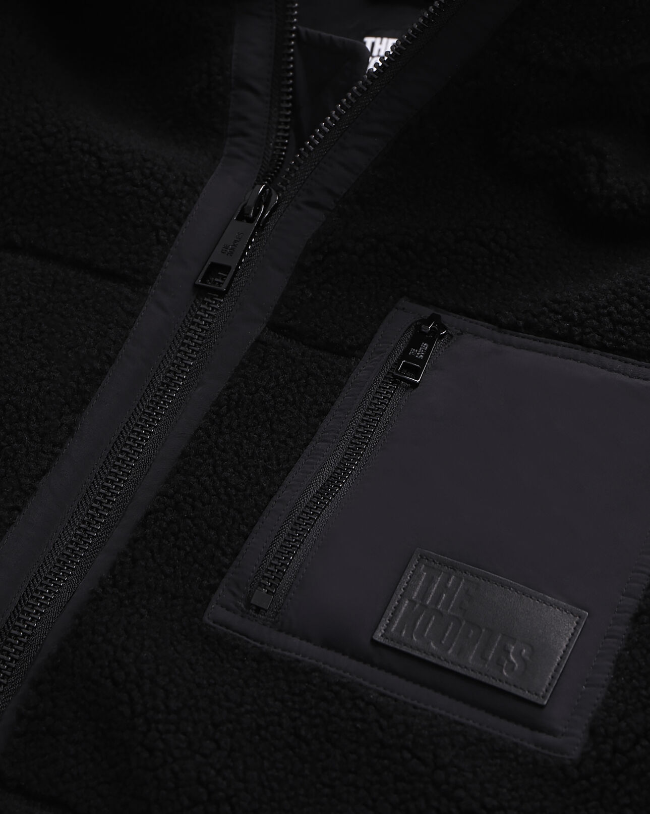 The Kooples HOMME BLACK blouson type surchemise sherpa noir