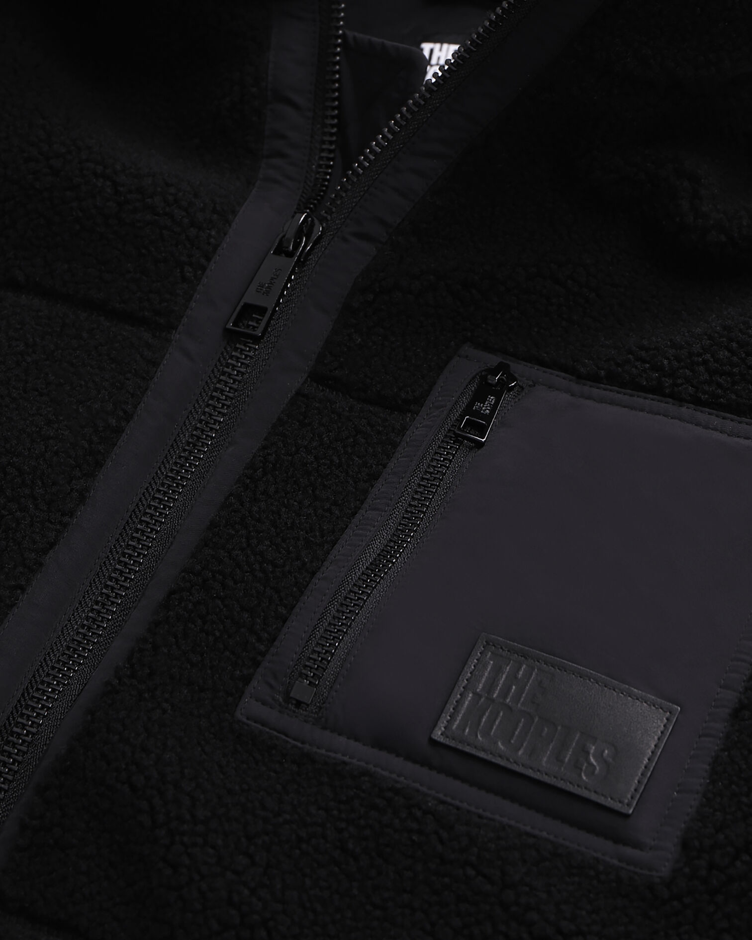 Blouson type surchemise sherpa noir, BLACK, hi-res image number null