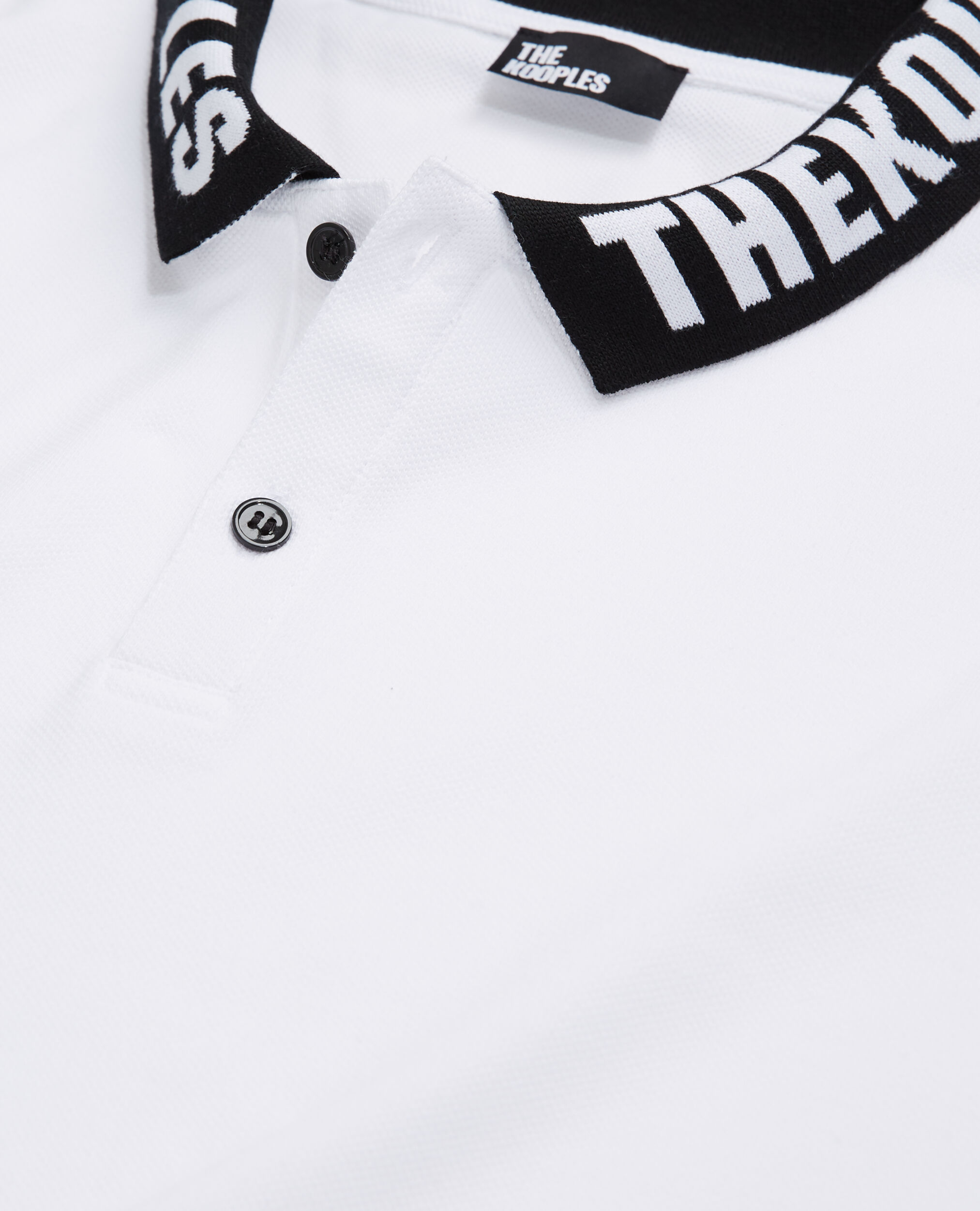 Weißes Poloshirt mit Logo am Kragen, WHITE, hi-res image number null