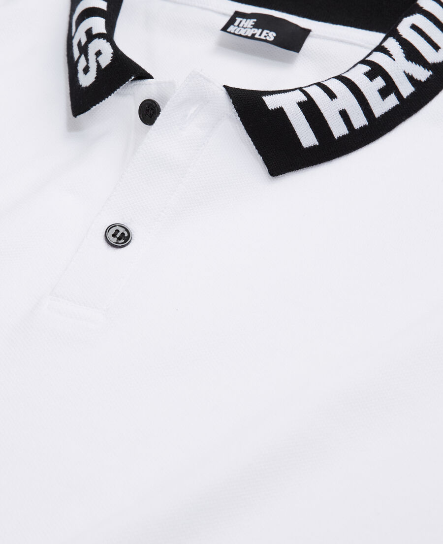 white logo polo shirt