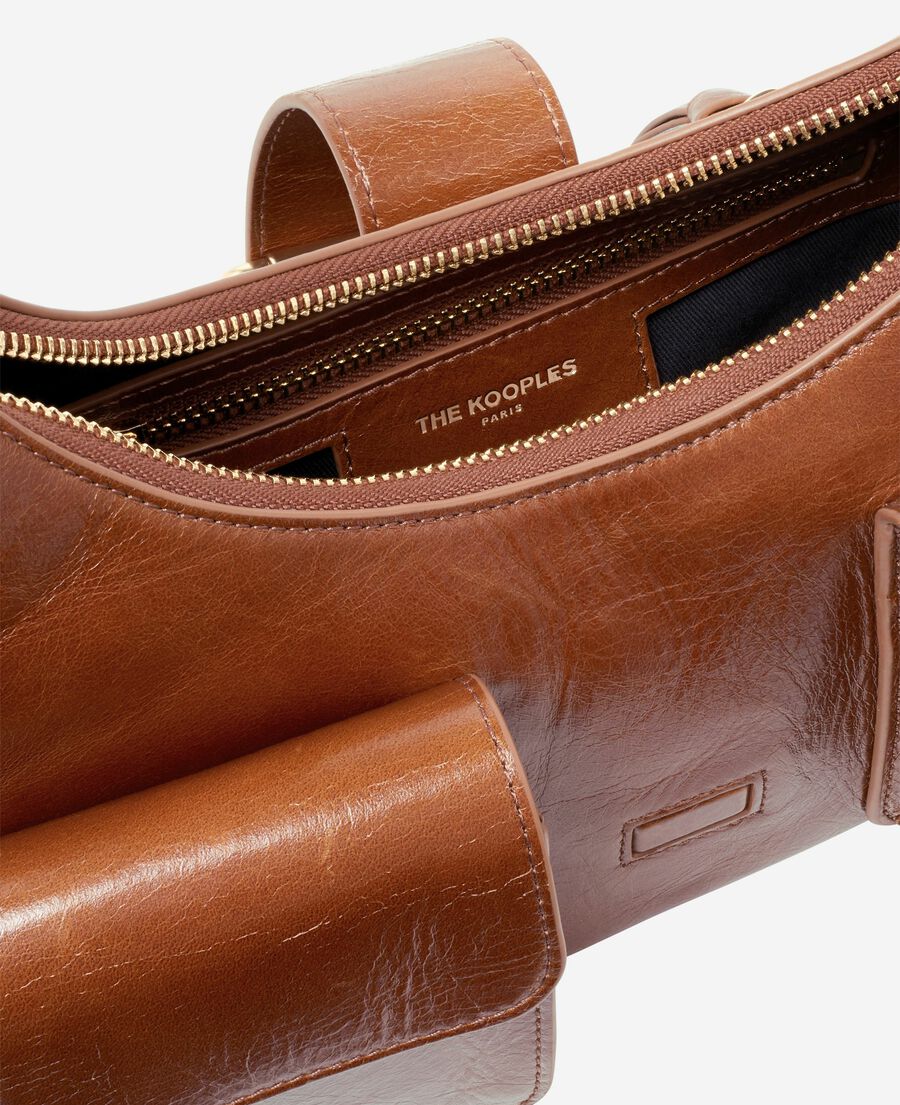 The Kooples WOMEN BROWN brown leather amelia bag