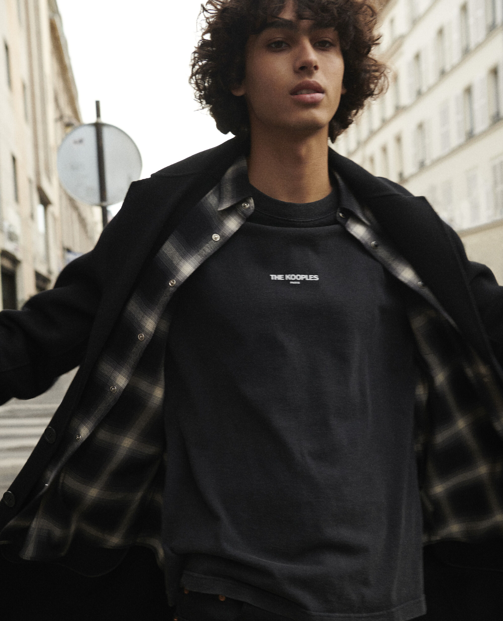 Men's black printed cotton t-shirt, BLACK, hi-res image number null
