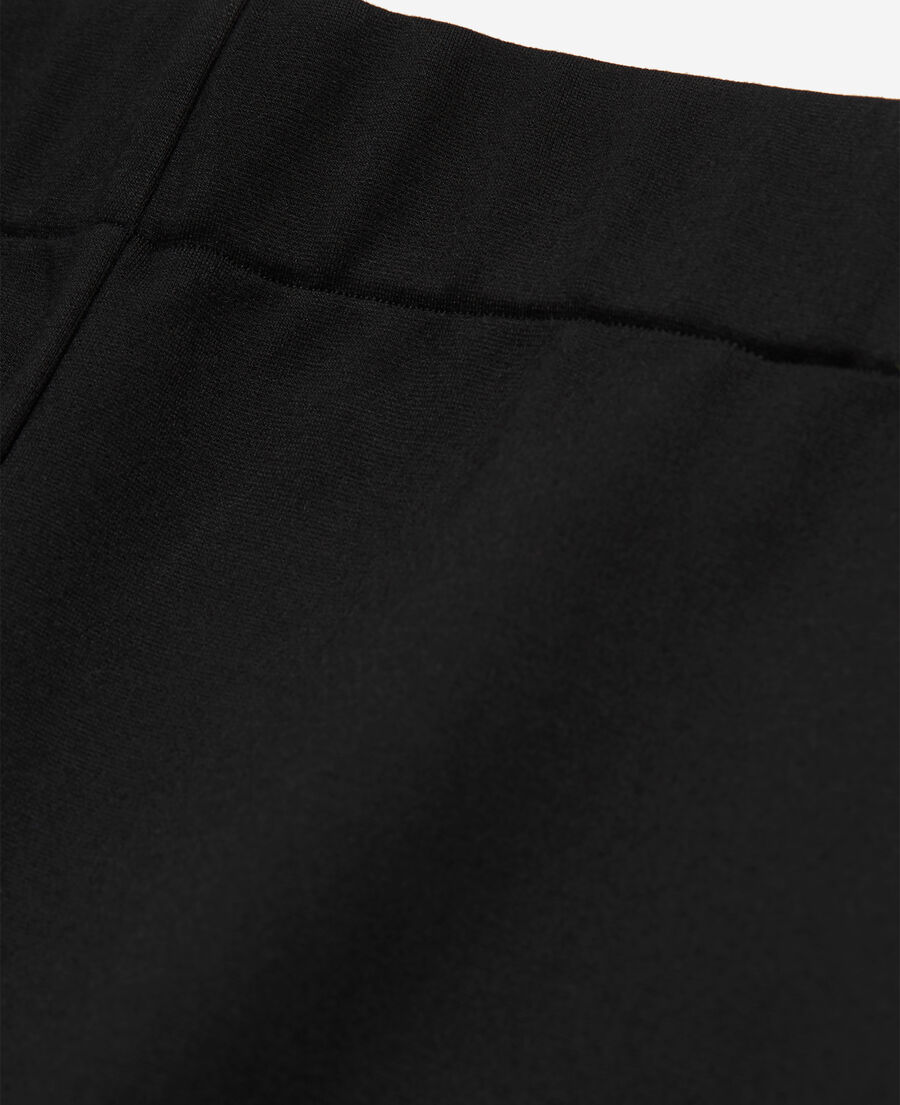 schwarze ausgestellte anzughose
