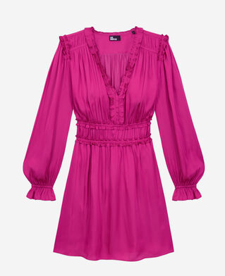 The Kooples WOMEN PINK short pink dress with shirring