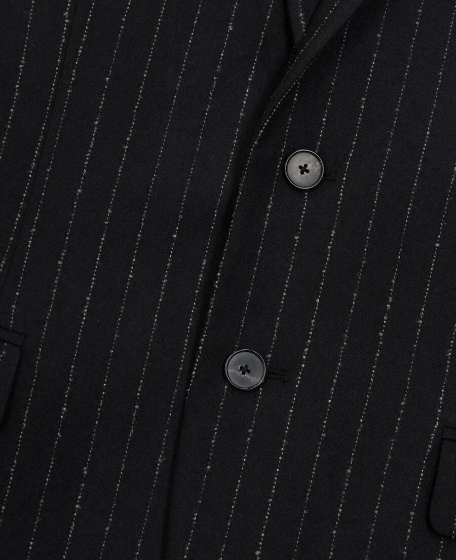 The Kooples H BLACK WHITE striped suit jacket