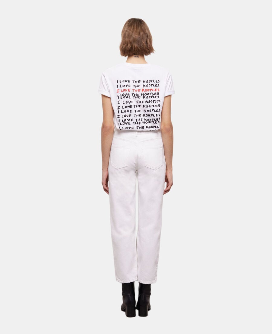 The Kooples DAMEN WHITE weiße jeans mit geradem bein