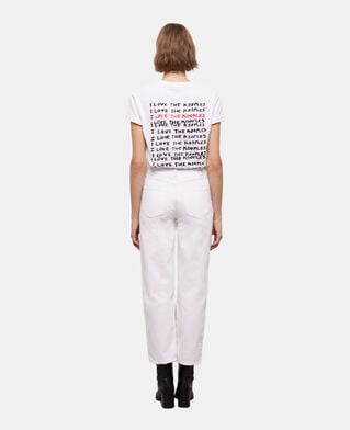 The Kooples DAMEN WHITE weiße jeans mit geradem bein