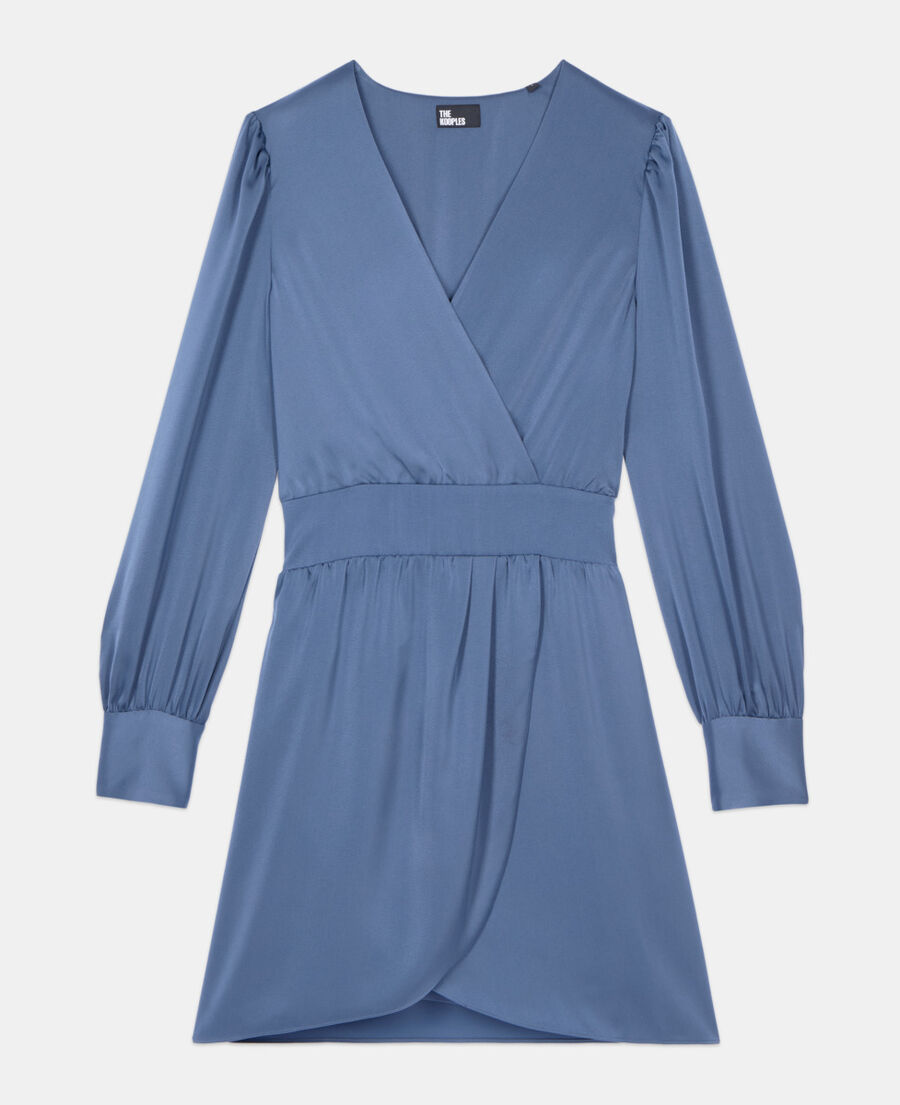 The Kooples WOMEN BLUE VINTAGE short blue dress