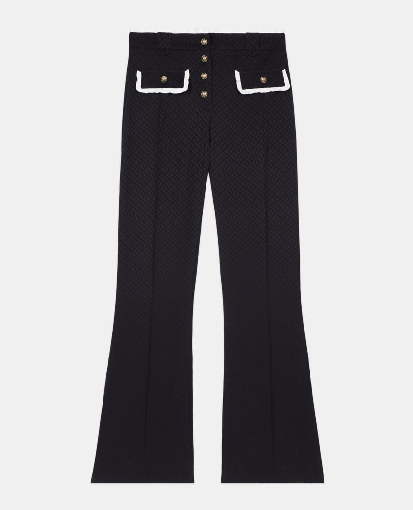 The Kooples WOMEN BLACK black flare trousers