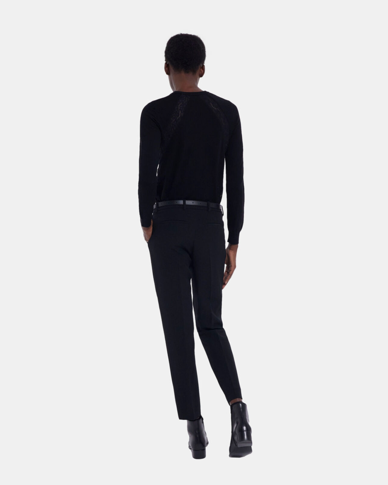 The Kooples WOMEN BLACK black wool sweater