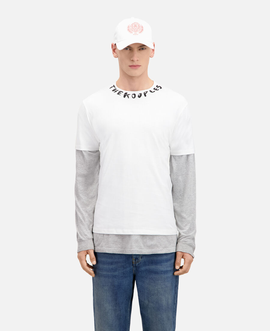 t-shirt homme blanc avec logo