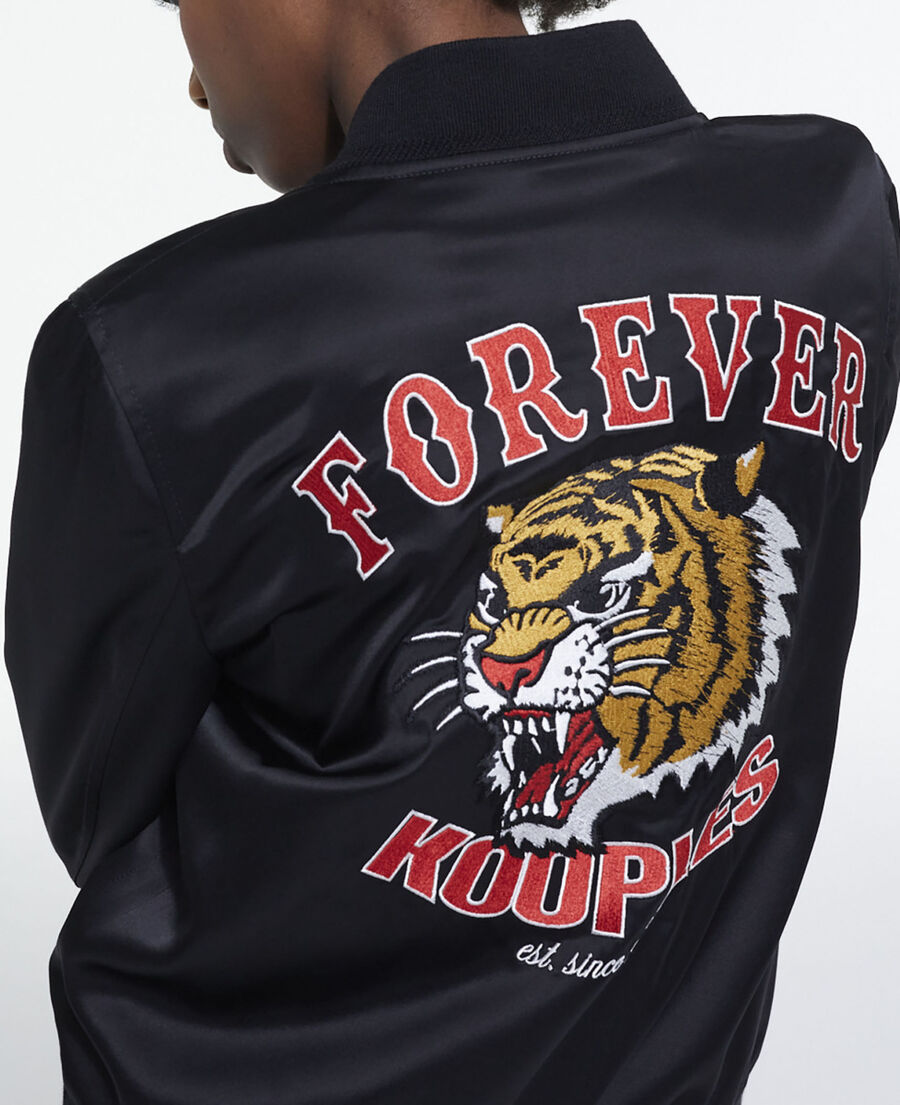 wool jacket with screen print