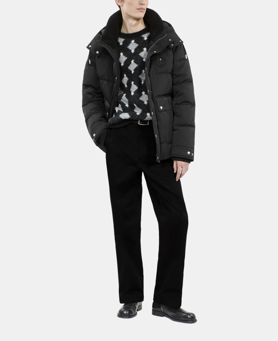 The Kooples MEN BLACK black blazon down jacket
