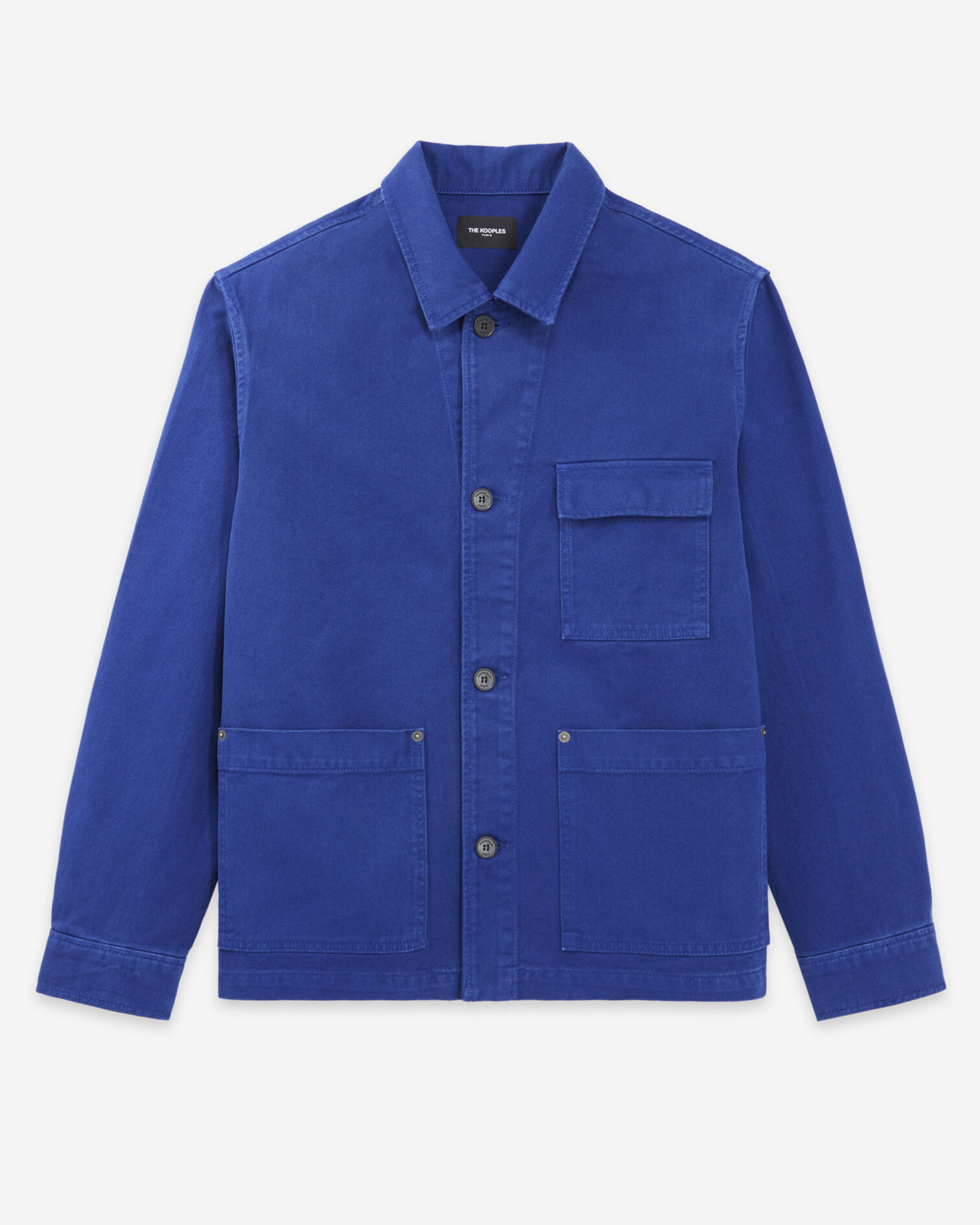 Blue canvas jacket with patch pockets, BLUE, hi-res image number null