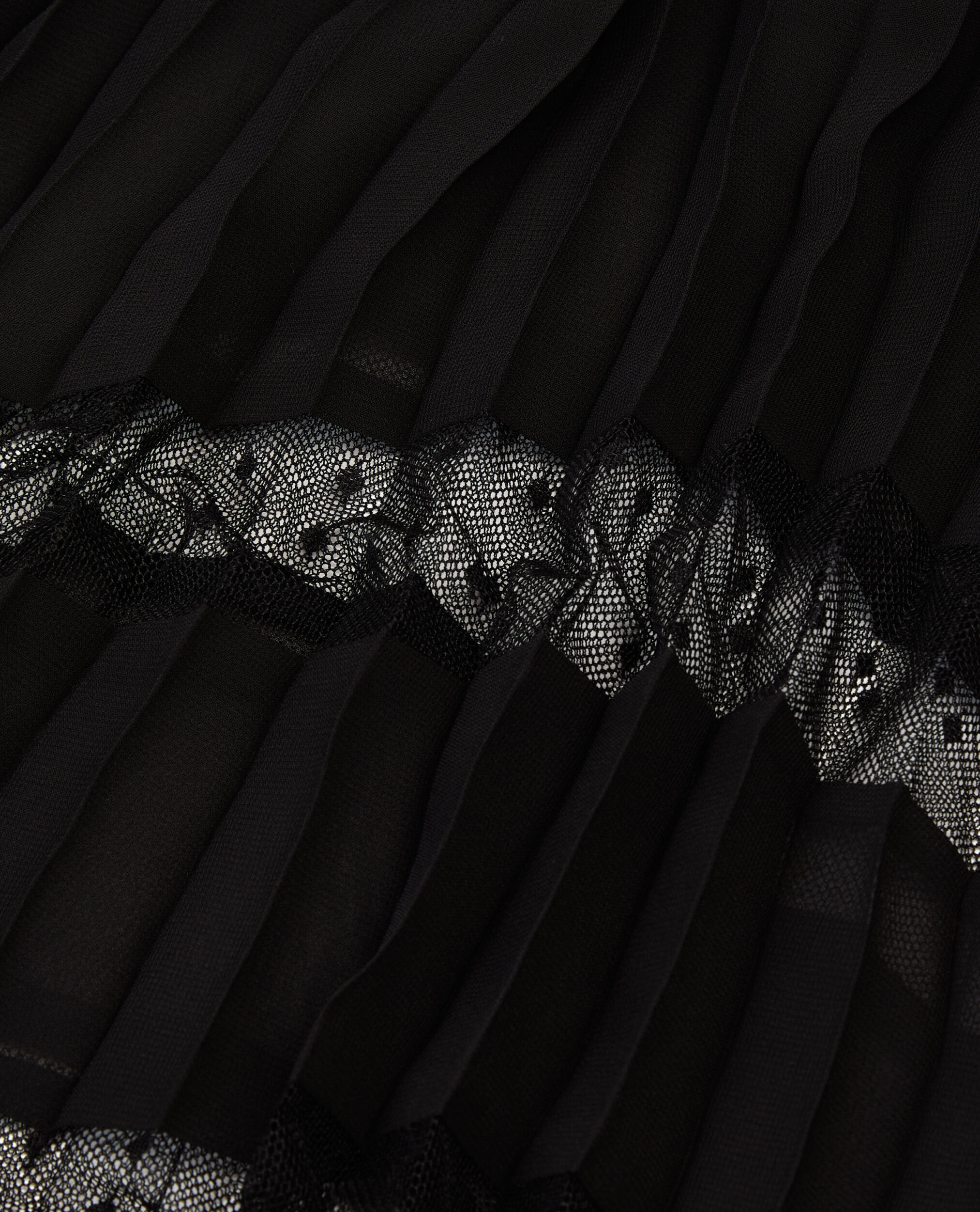 Vestido largo plisado negro, BLACK, hi-res image number null
