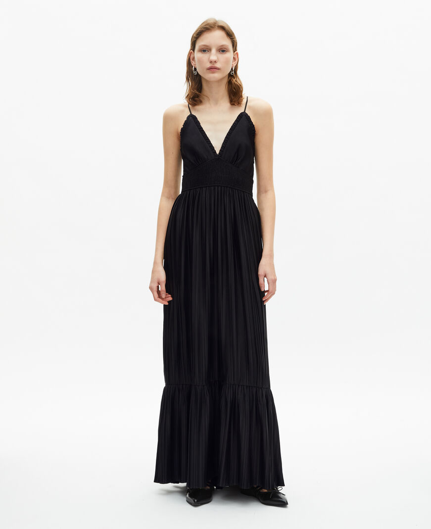 The Kooples DAMEN BLACK langes schwarzes kleid
