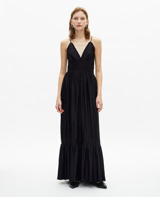 The Kooples DAMEN BLACK langes schwarzes kleid