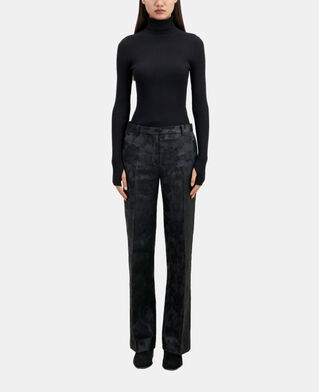 The Kooples FEMME BLACK pantalon tailleur fleuri noir