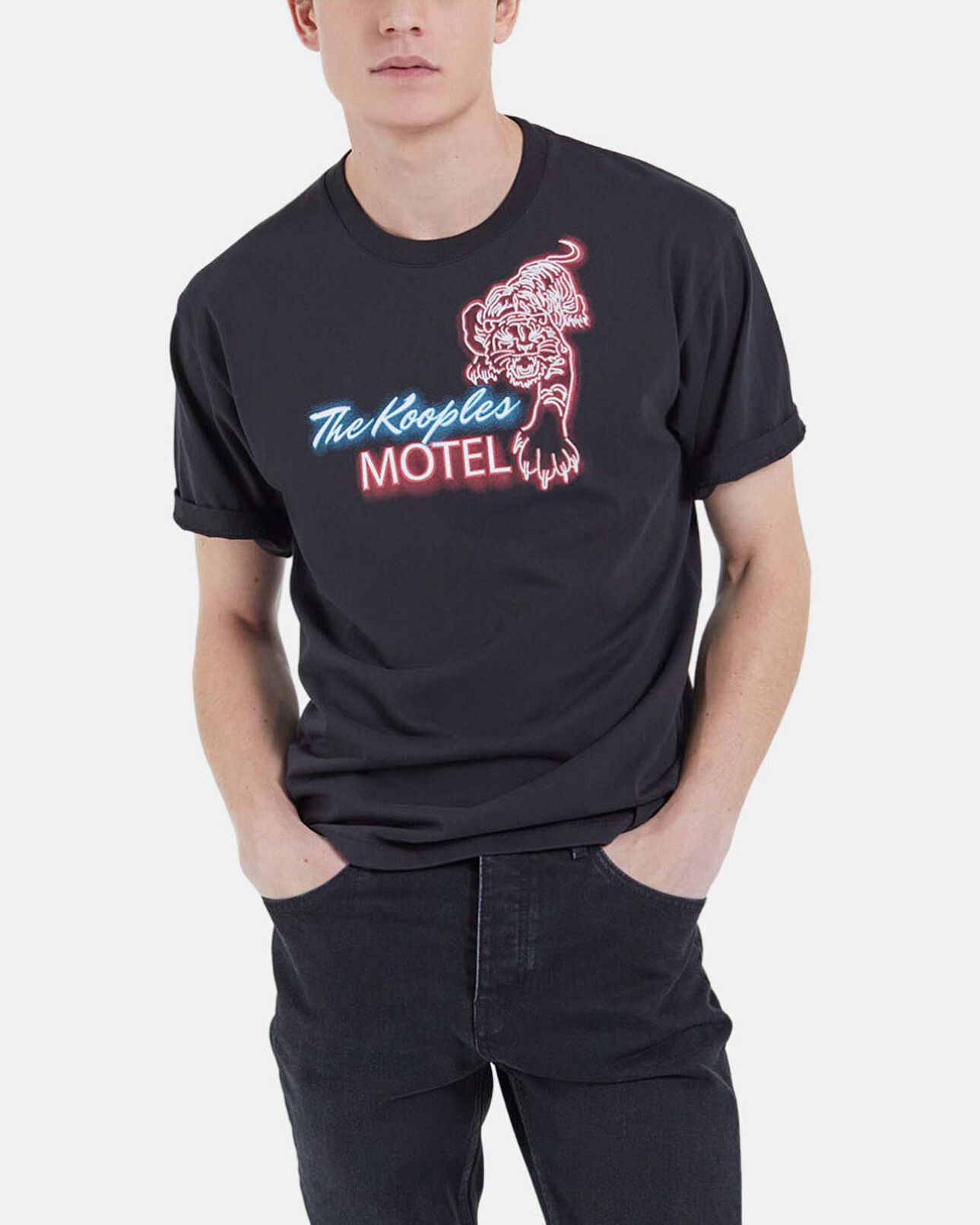 The Kooples HOMME BLACK t-shirt the kooples