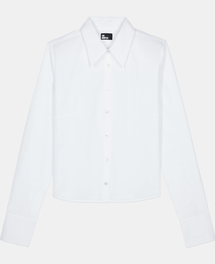The Kooples WOMEN WHITE white poplin shirt