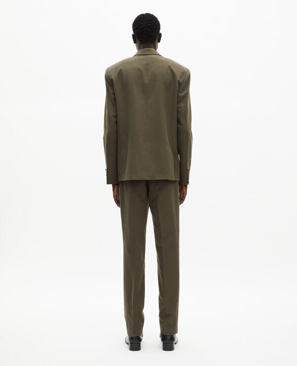 The Kooples HERREN KAKI khaki anzugjacke aus baumwolle - leinen
