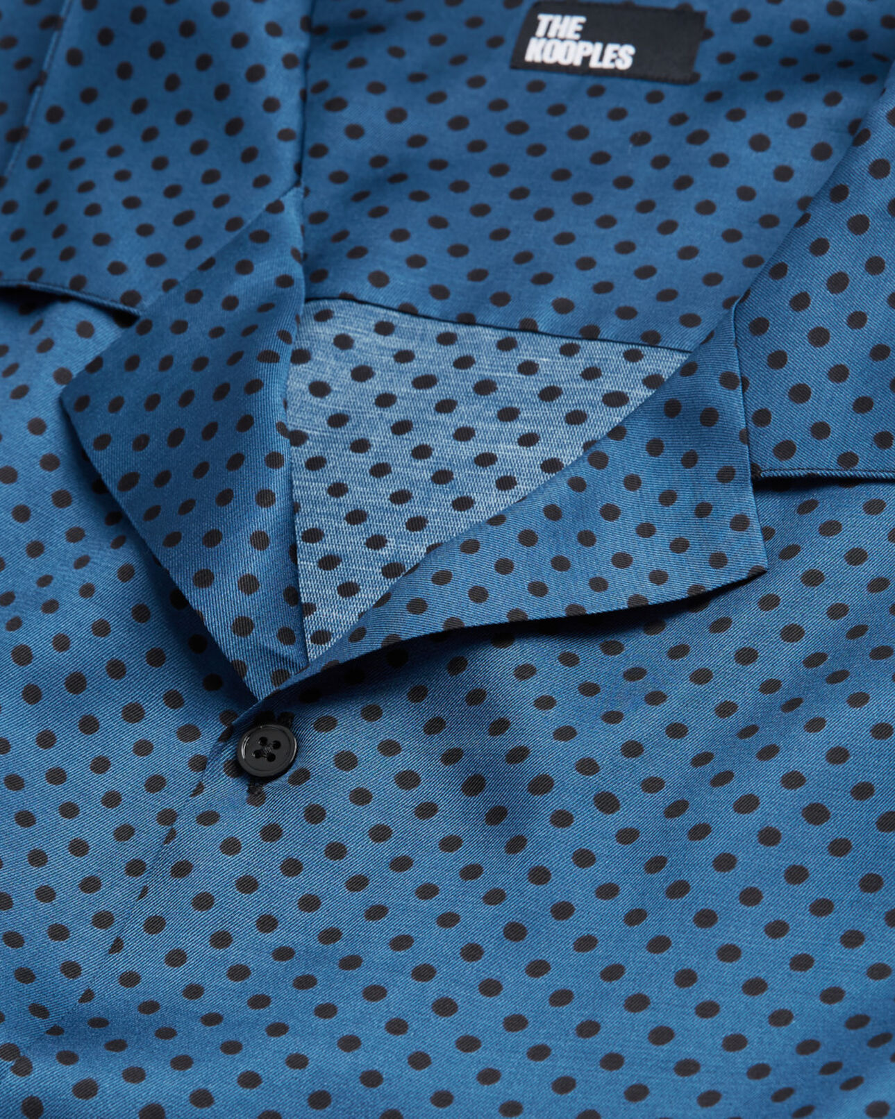 The Kooples HOMME BLUE BLACK chemise col hawaïen imprimée