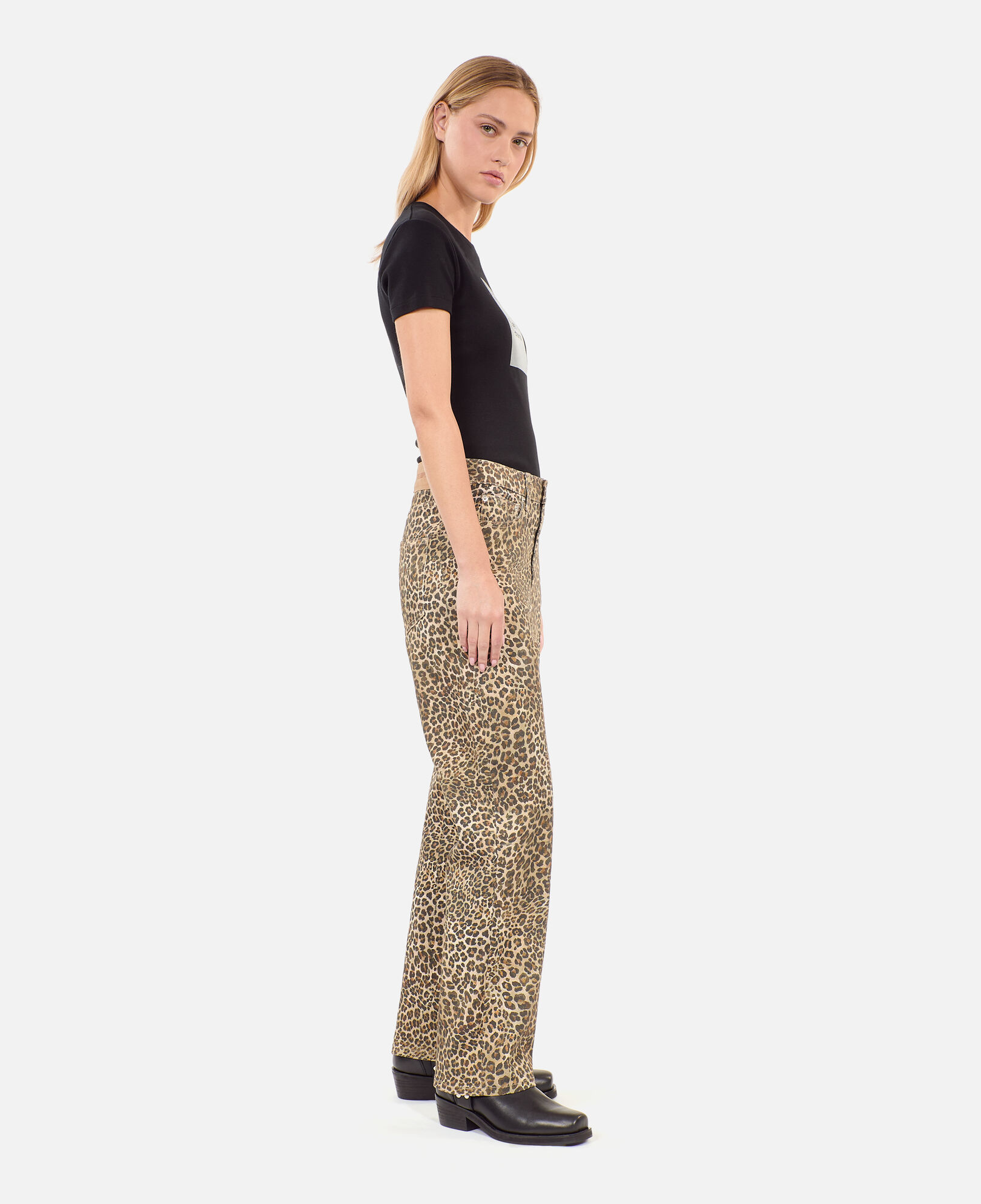 The Kooples MUJER CHOCOLATE vaqueros boyfriend estampado leopardo