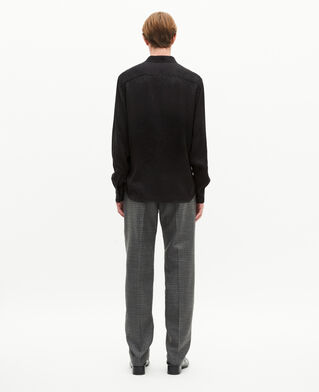 The Kooples MEN BLACK black leopard jacquard shirt