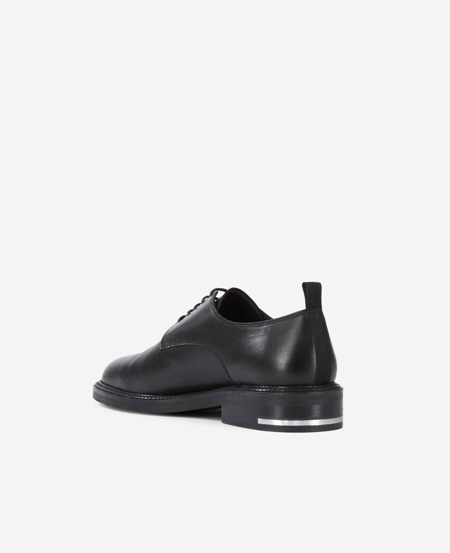 The Kooples H BLACK black leather lace-up shoes