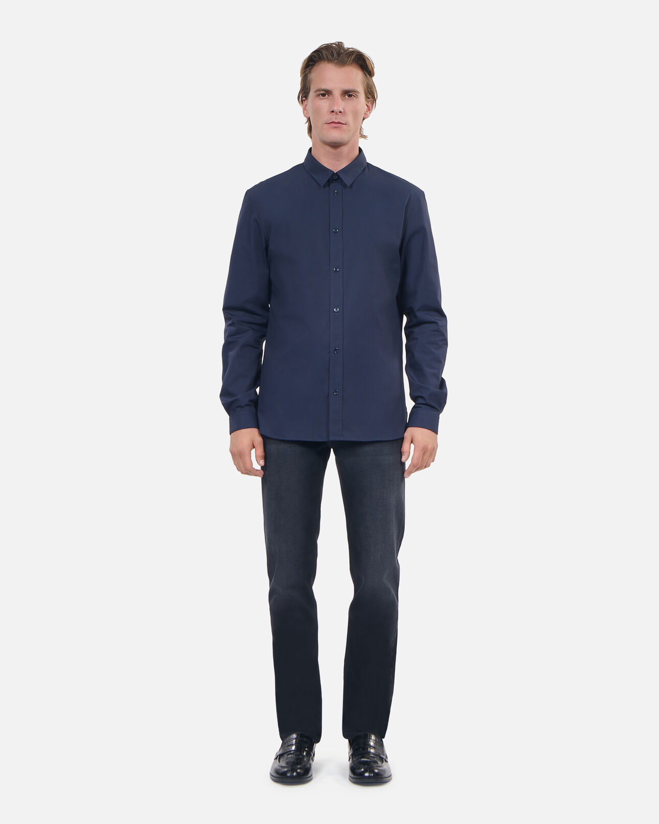 The Kooples HOMME NAVY chemise en popeline bleu marine