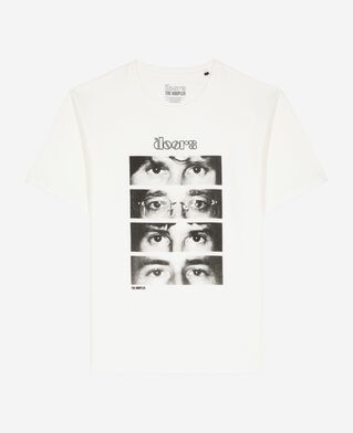 The Kooples MIXED ECRU mixed t-shirt the doors x the kooples ecru