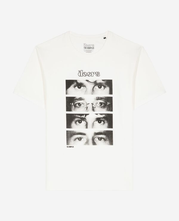 The Kooples MIXED ECRU mixed t-shirt the doors x the kooples ecru
