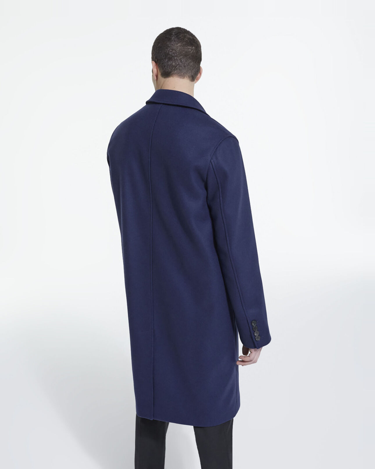 The Kooples MEN DARK NAVY navy blue wool coat