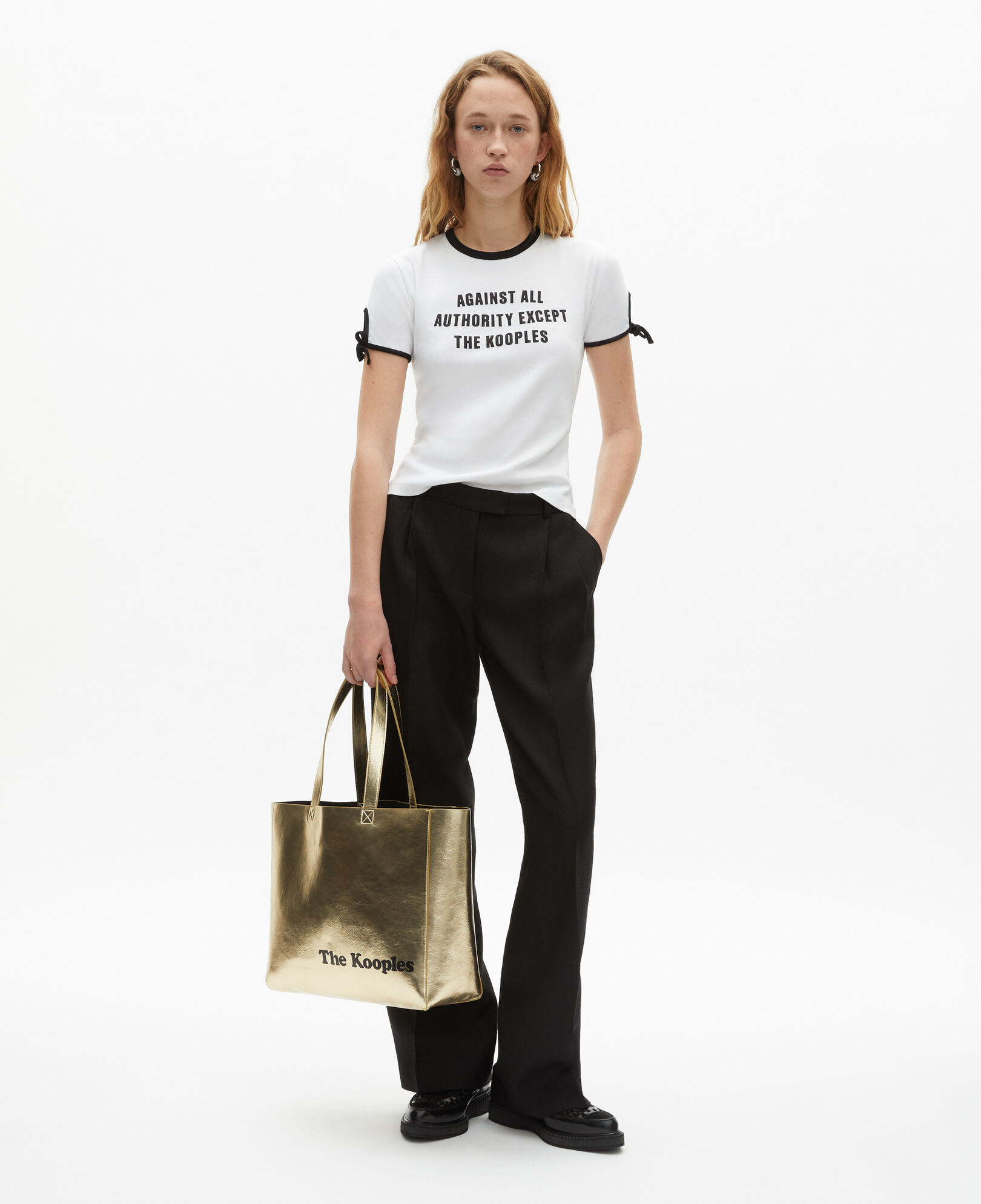 The Kooples FEMME BLACK pantalon tailleur large noir
