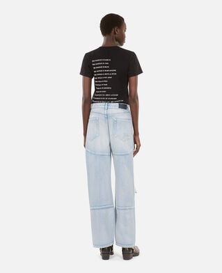 The Kooples DAMEN USED RAPIECE hellblaue boyfriend-jeans