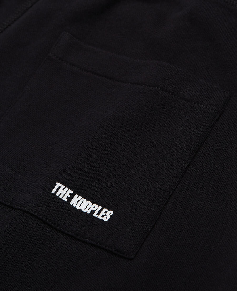 The Kooples H BLACK black fleece shorts