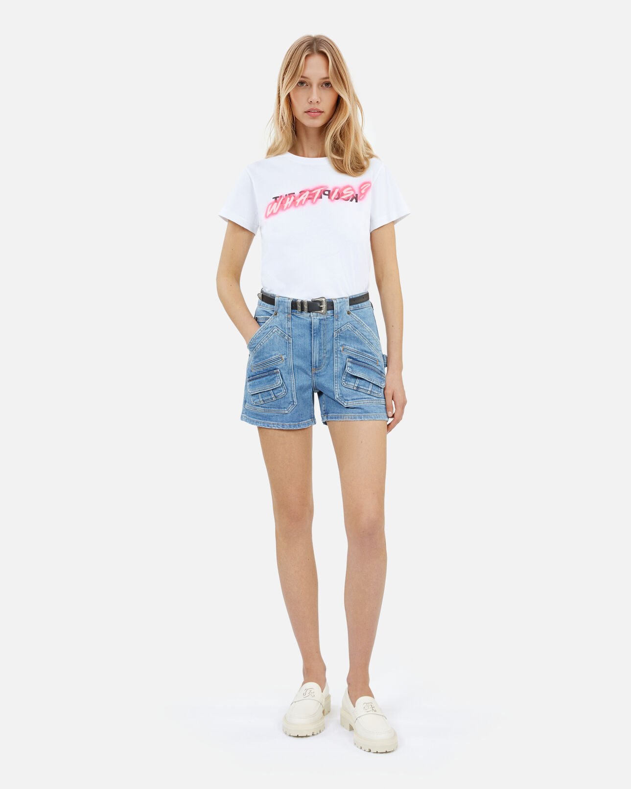 The Kooples FEMME ECRU mocassins en cuir écru