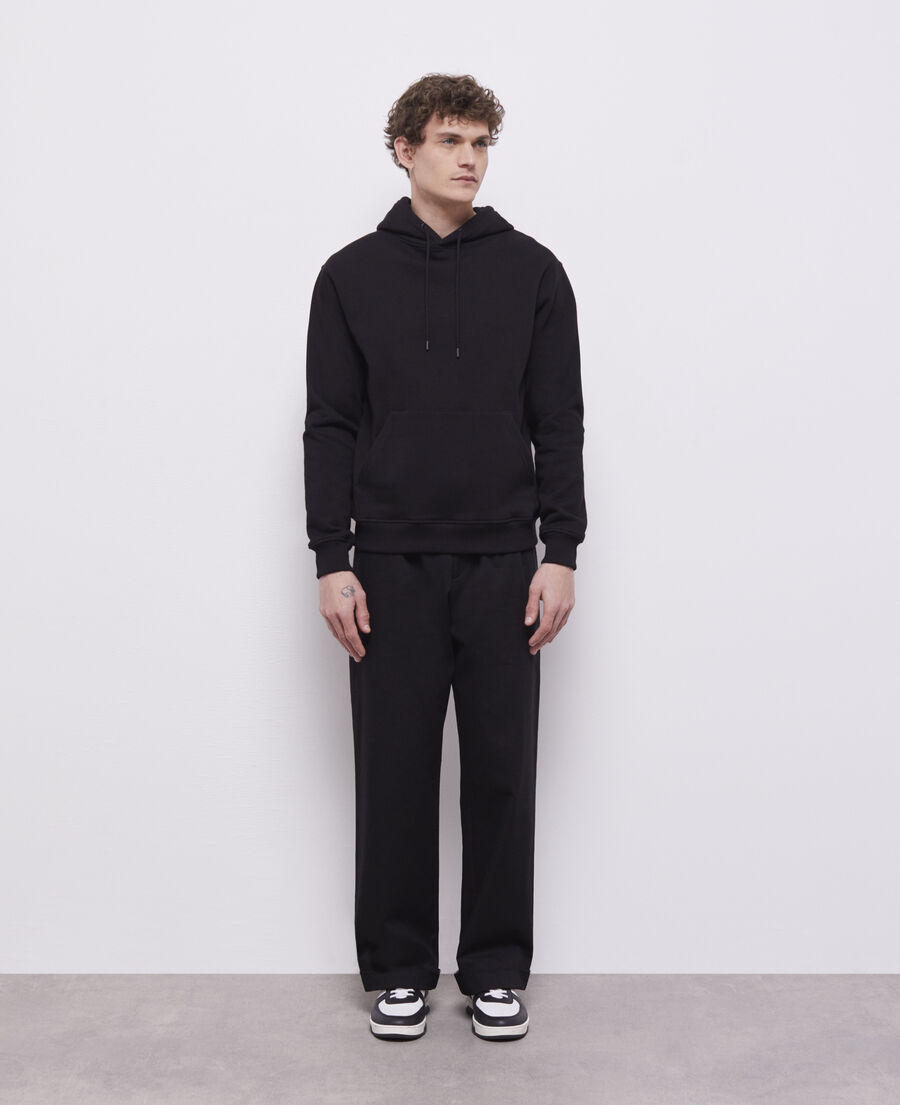 sweatshirt logo strass noir