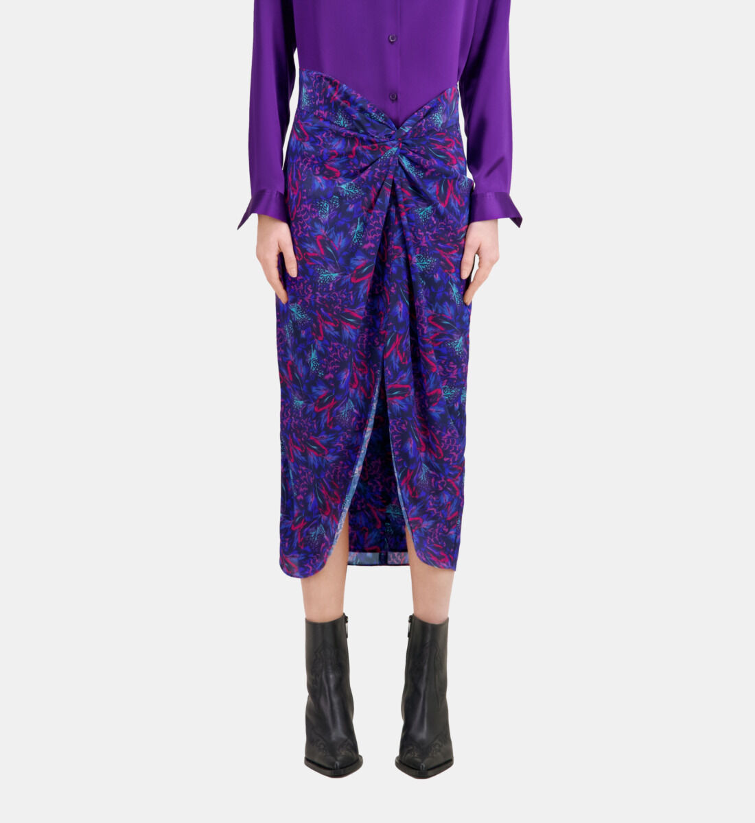 Jupe midi imprim e The Kooples France