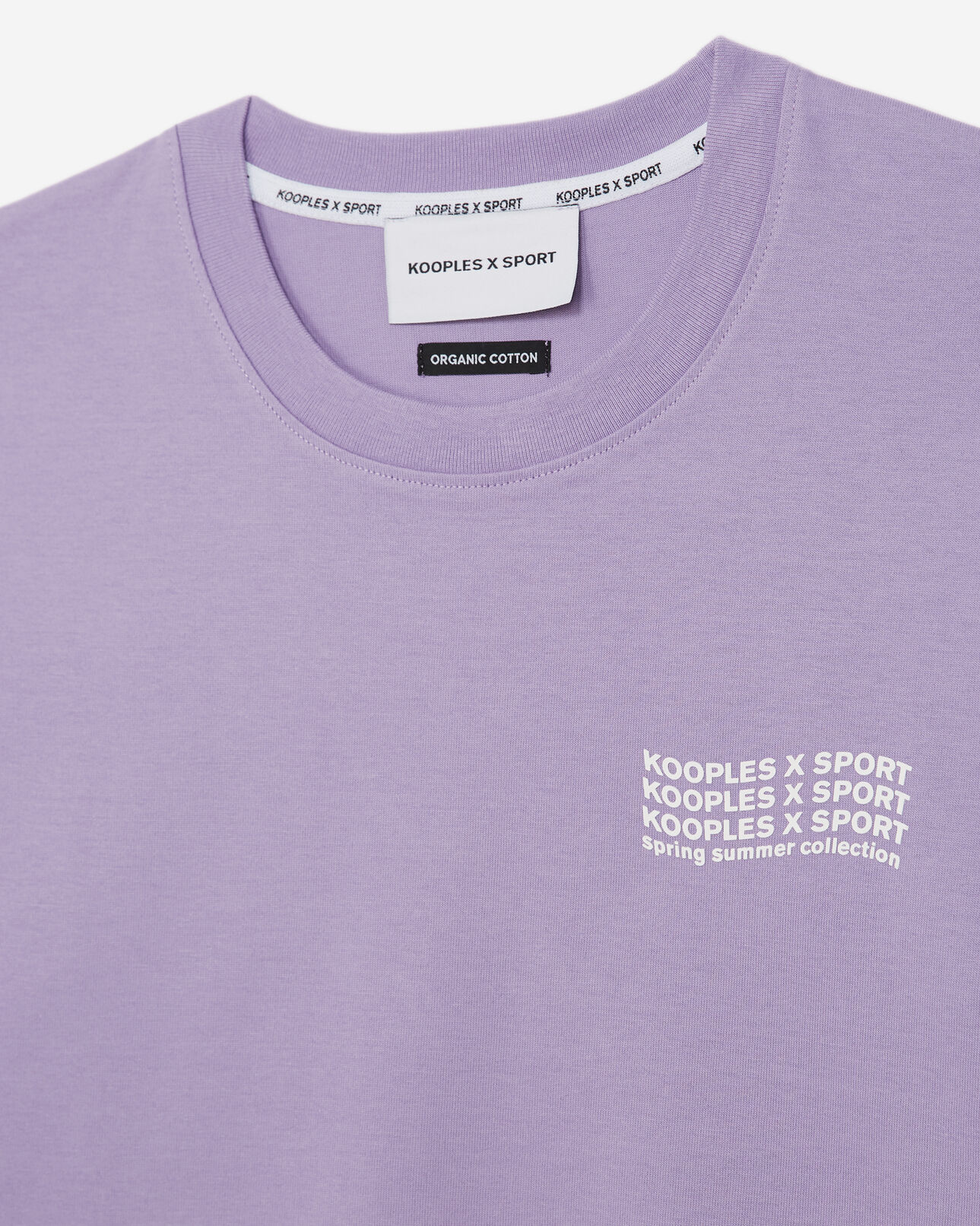 The Kooples MEN PURPLE purple cotton t-shirt with logo trio