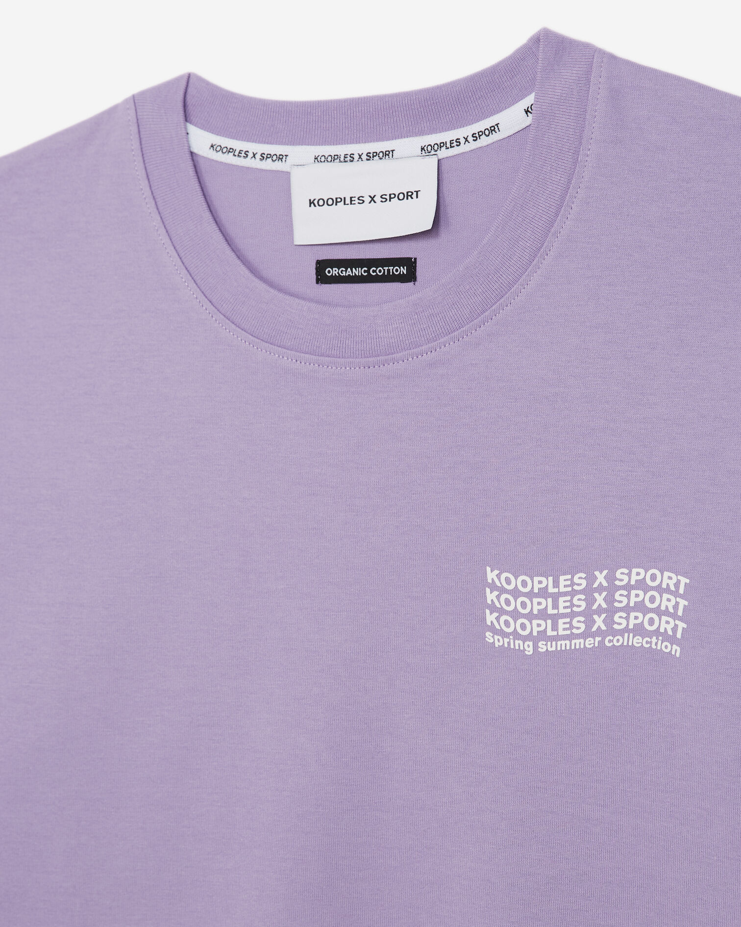 Purple cotton T-shirt with logo trio, PURPLE, hi-res image number null