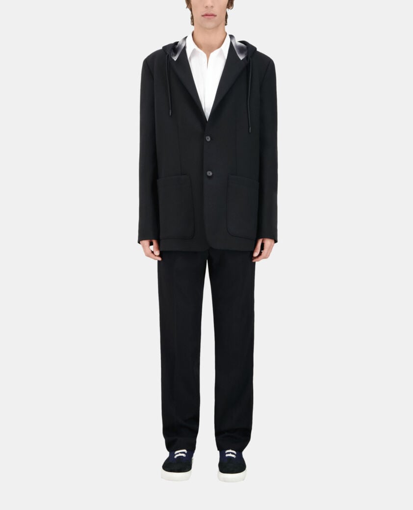 The Kooples HOMME BLACK veste avec capuche noire