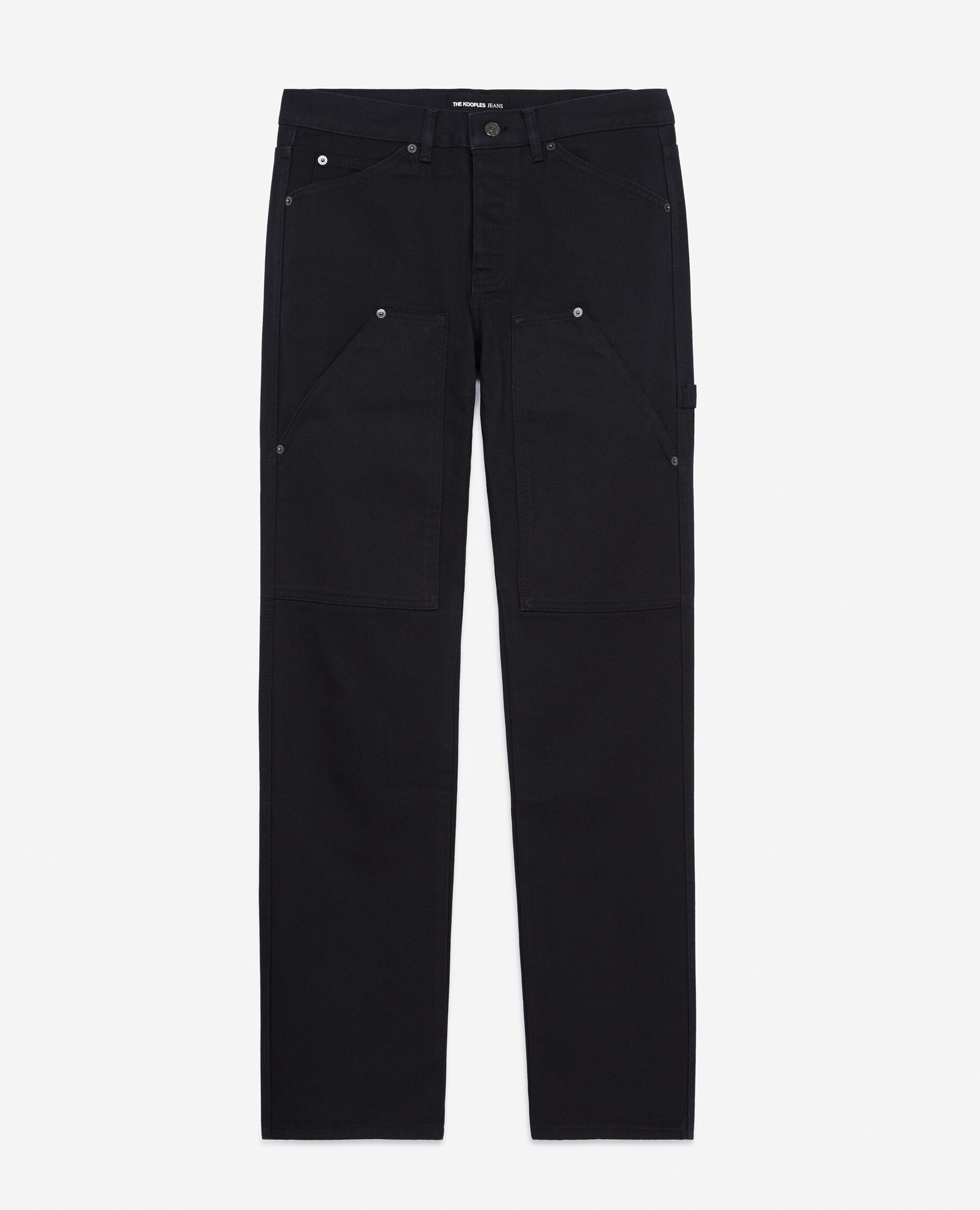 Black jeans with side pockets hot sale