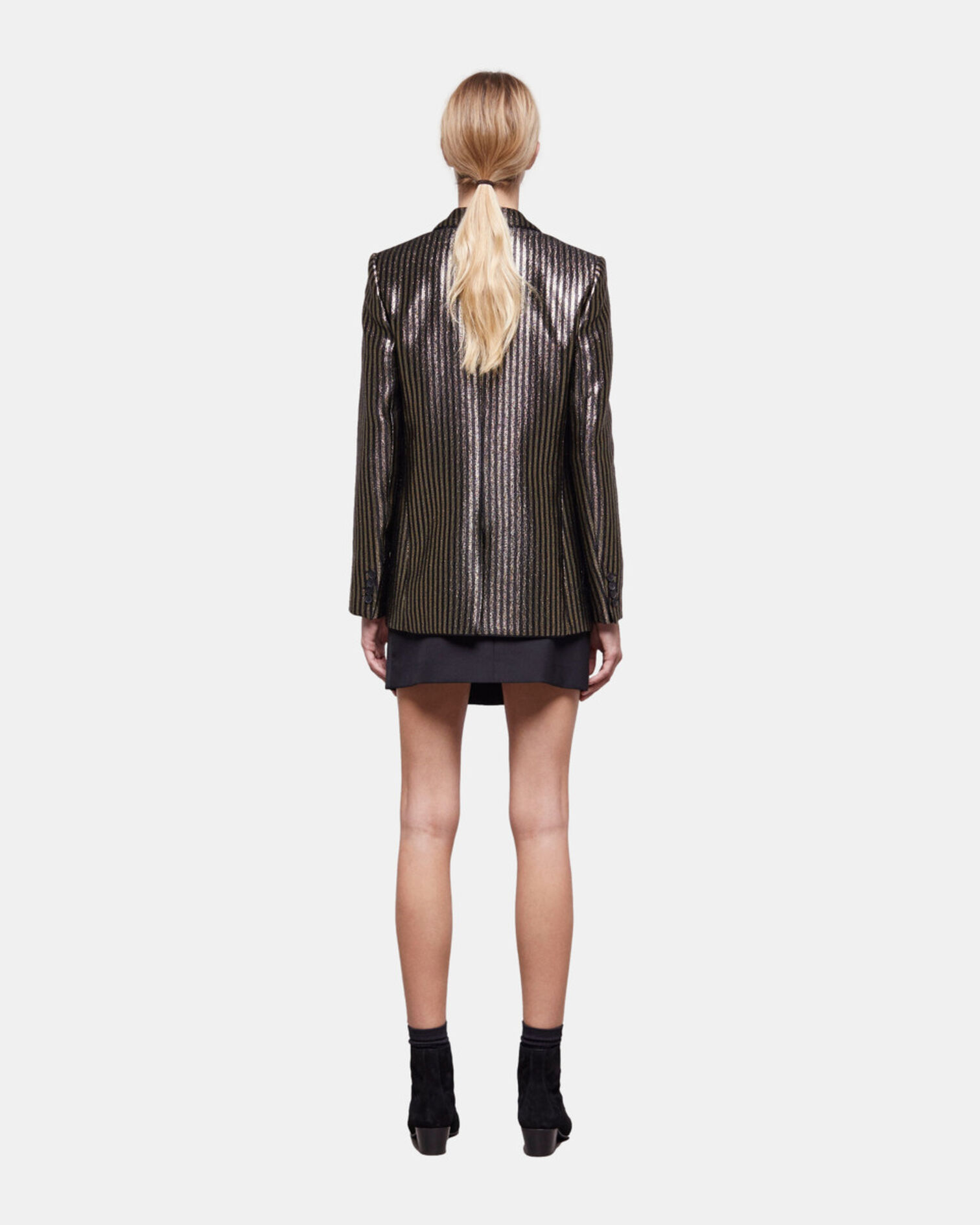 Chaqueta rayas dorada, BLACK / GOLD, hi-res image number null