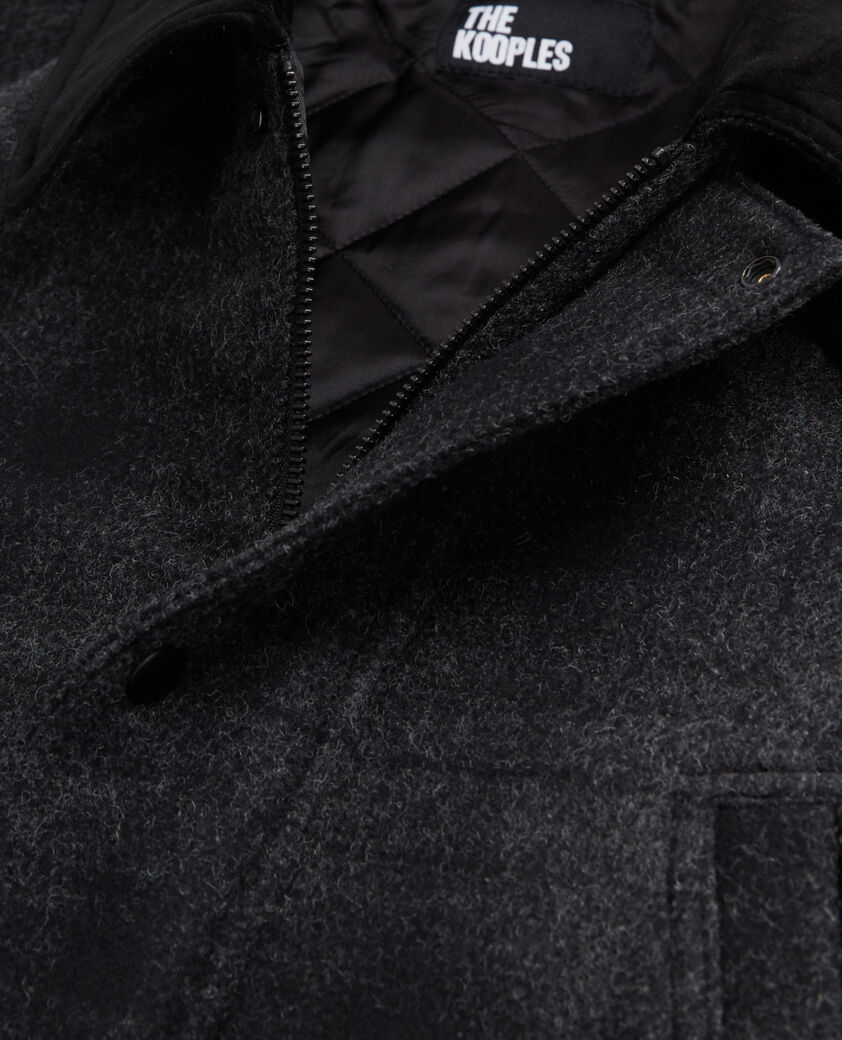 The Kooples HOMME GREY BLACK blouson à carreaux gris